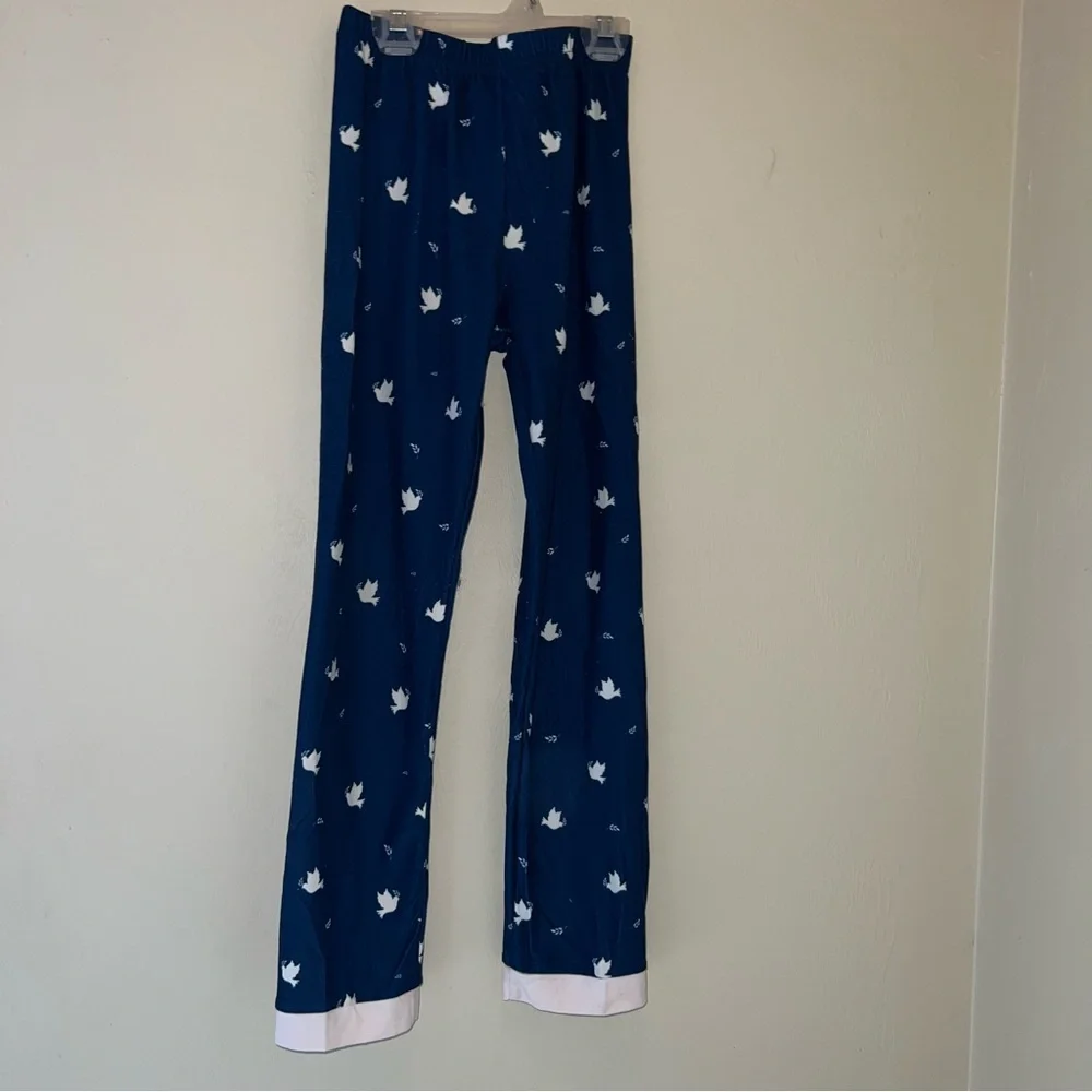 Sweethoney Pink and Navy Ruffle Long-Sleeve Pajama Set